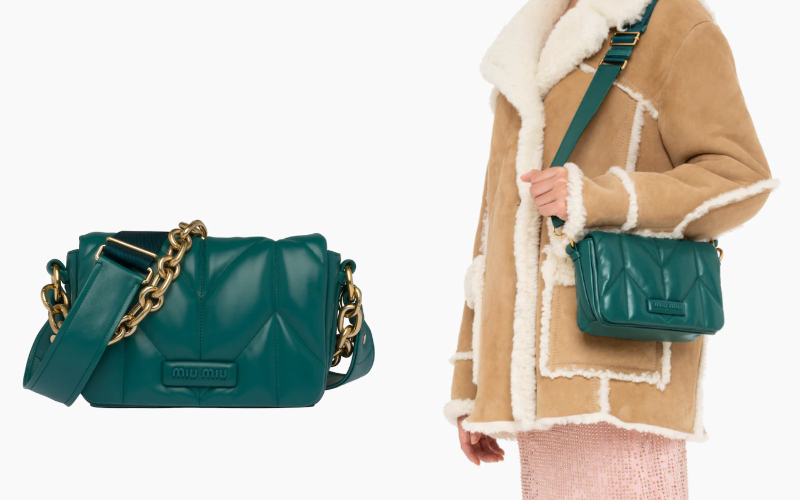 Quilted nappa leather shoulder bag $20,500